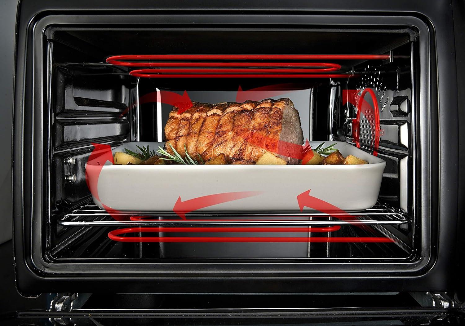 imageDeLonghi 10in1 Digital AirFryer 24L True Convection Toaster Oven with Internal Light Grills Broils Bakes Roasts Reheats Preset for Cookie ampamp Pizza 1800Watts Stainless Steel24L