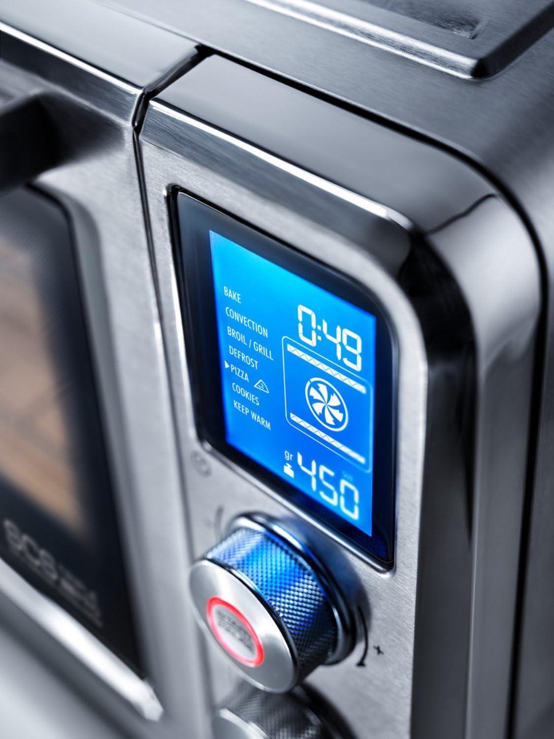 imageDeLonghi 10in1 Digital AirFryer 24L True Convection Toaster Oven with Internal Light Grills Broils Bakes Roasts Reheats Preset for Cookie ampamp Pizza 1800Watts Stainless Steel24L