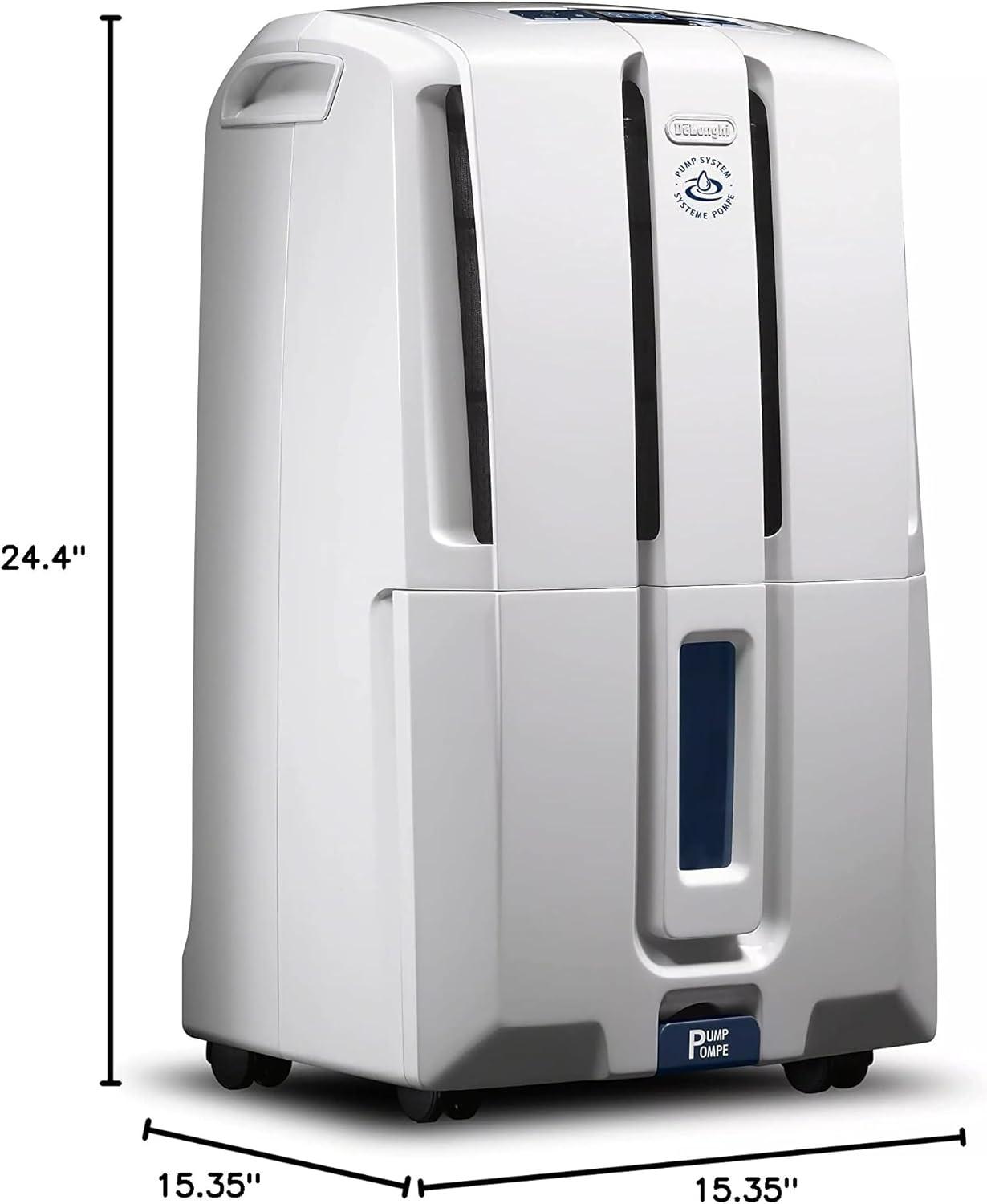 imageDeLonghi 50 Pint Dehumidifier with Pump White50 Pint dehumidifier