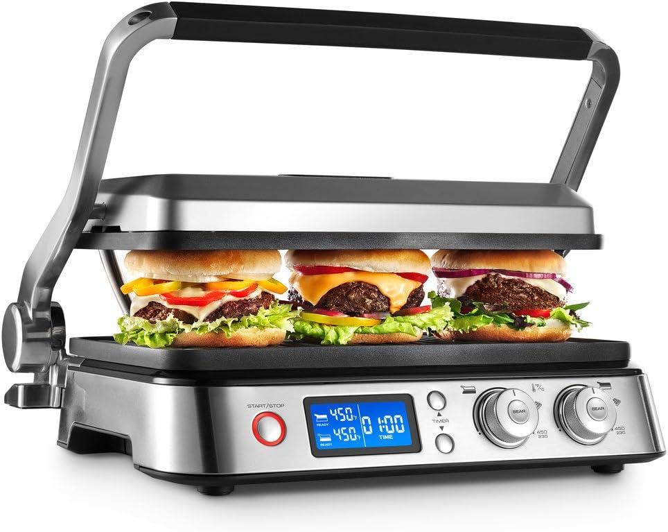 imageDeLonghi America CGH1020D Livenza All Day Combination Contact Grill and Open Barbecue Stainless SteelContact Grill and Open Barbecue