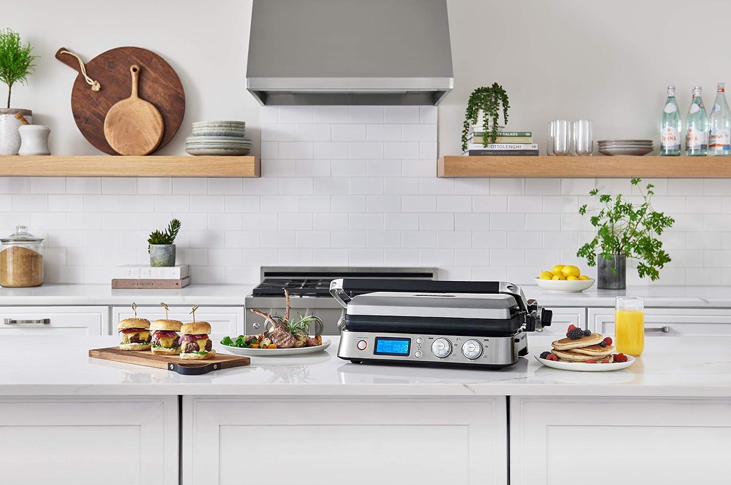 imageDeLonghi America CGH1020D Livenza All Day Combination Contact Grill and Open Barbecue Stainless SteelContact Grill and Open Barbecue