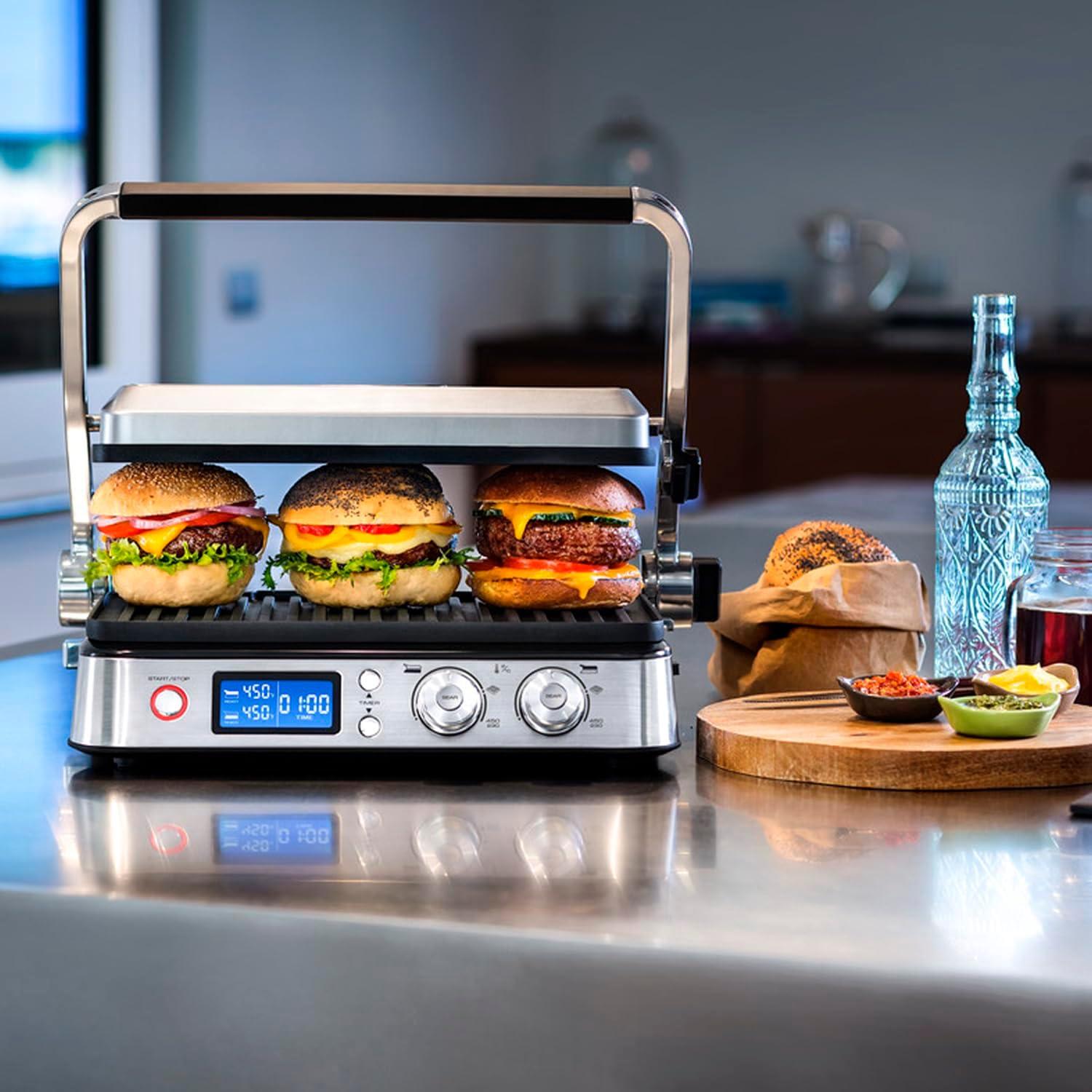 imageDeLonghi America CGH1020D Livenza All Day Combination Contact Grill and Open Barbecue Stainless SteelGriddle and Waffle Maker