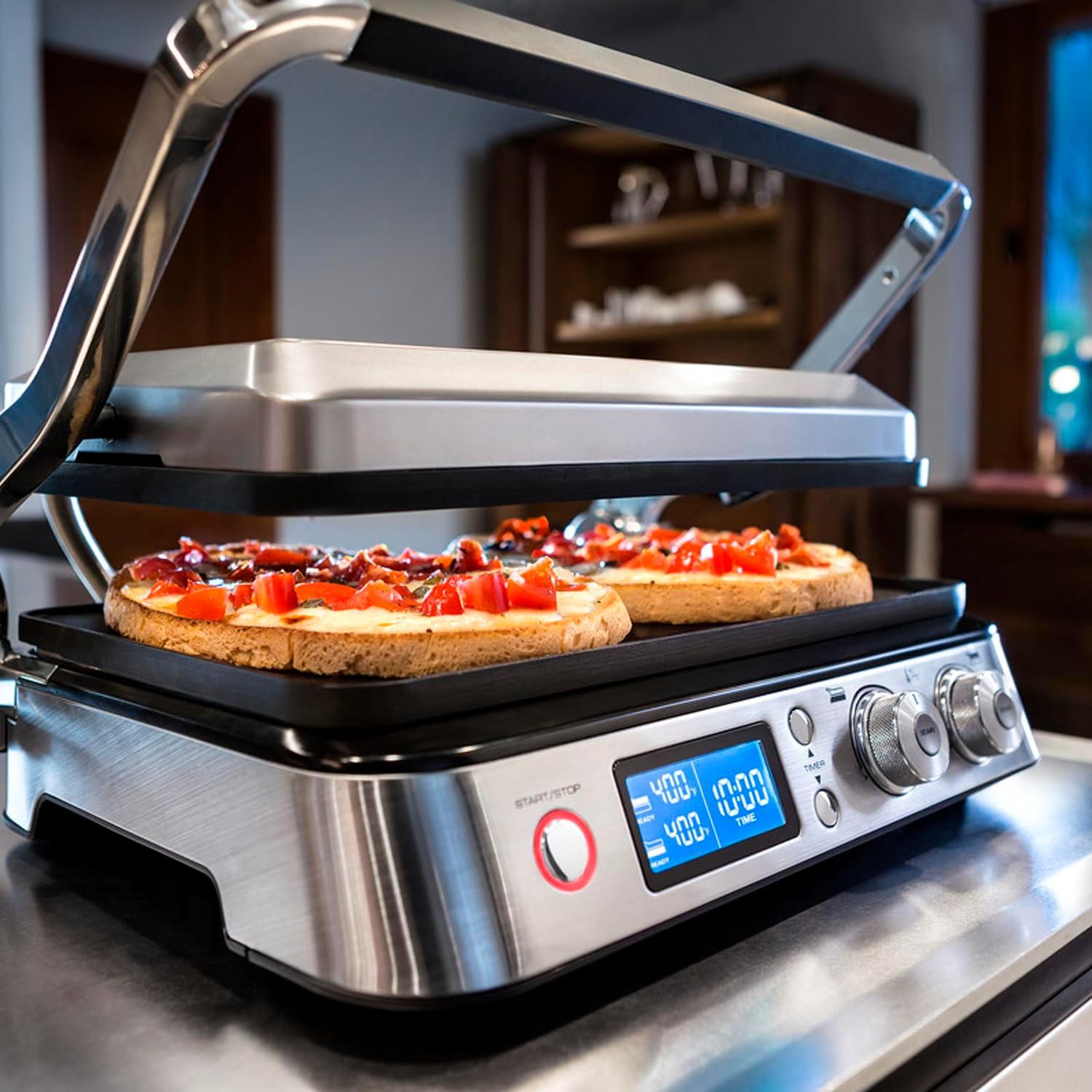 imageDeLonghi America CGH1020D Livenza All Day Combination Contact Grill and Open Barbecue Stainless SteelGriddle and Waffle Maker
