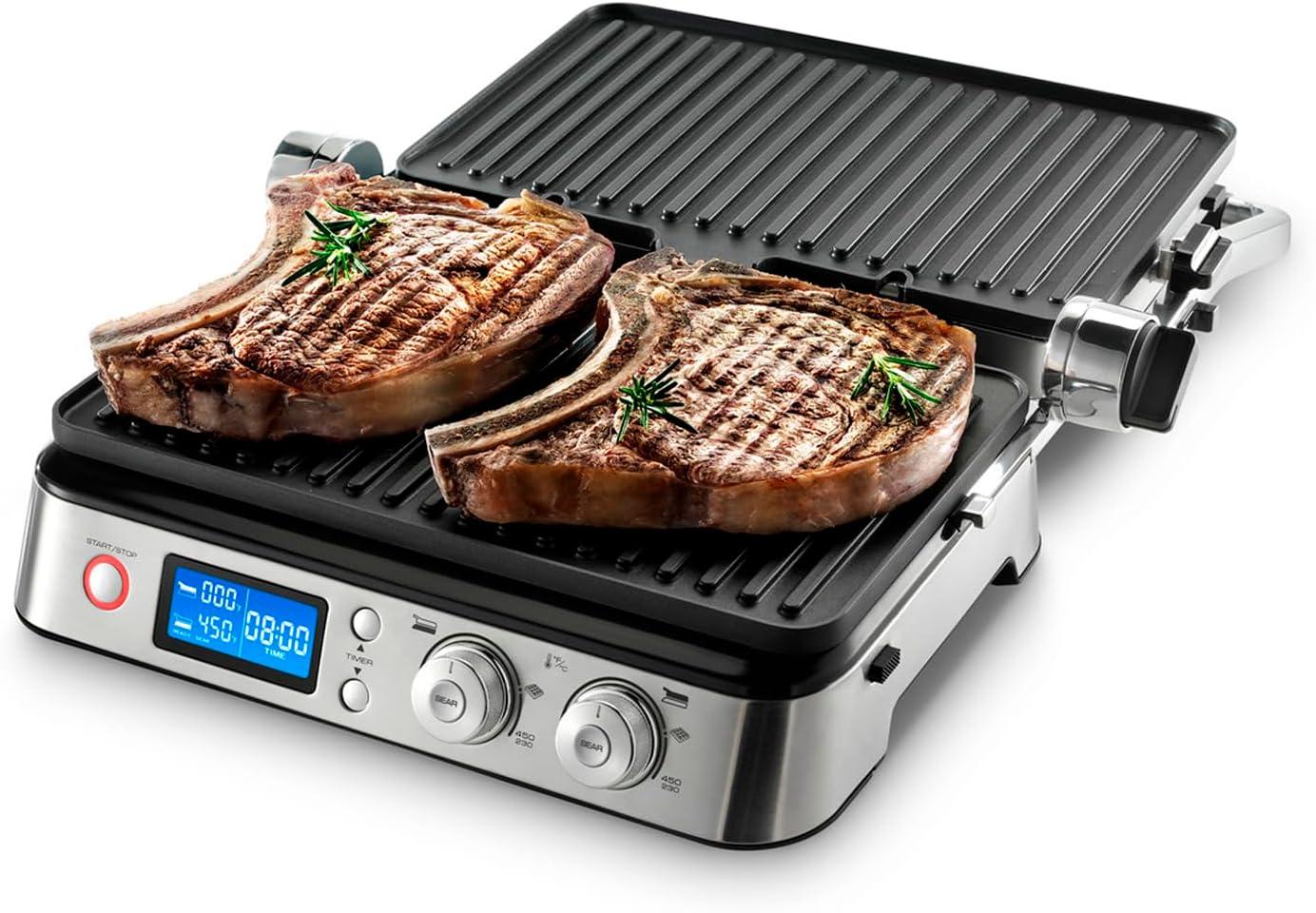 imageDeLonghi America CGH1020D Livenza All Day Combination Contact Grill and Open Barbecue Stainless SteelGriddle and Waffle Maker