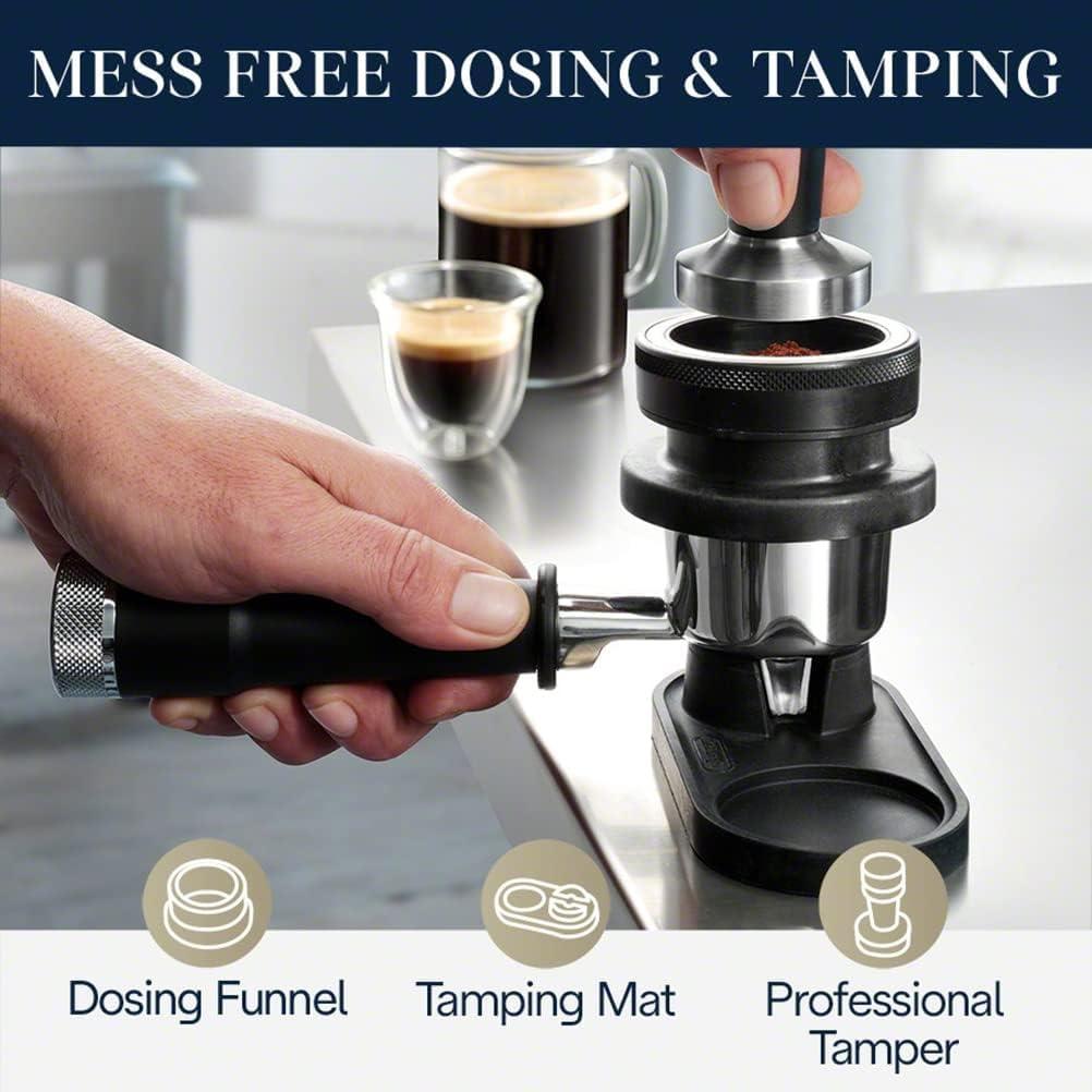 imageDeLonghi La Specialista Espresso Machine with Grinder Milk Frother 1450W Barista Kit Bean to Cup Coffee ampamp Cappuccino MakerStainless Steel BlackSpecialista