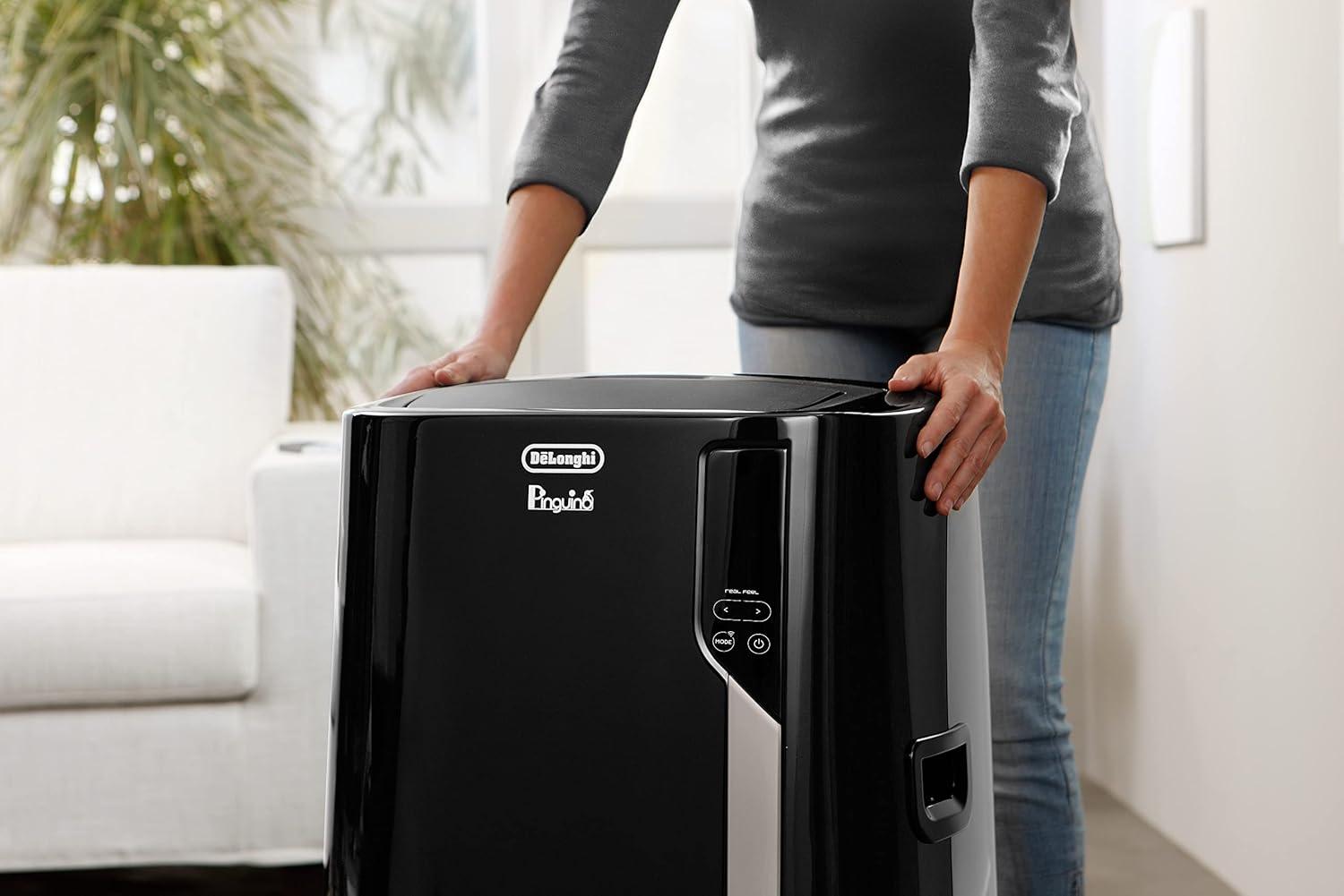imageDeLonghi Portable Air Conditioner 12500 BTUcool extra large rooms up to 550 sq ftwifi with alexaenergy savingheatquietremoteAC Unitdehumidifierfanprogrammablewindow venting kitEL376HRGFK