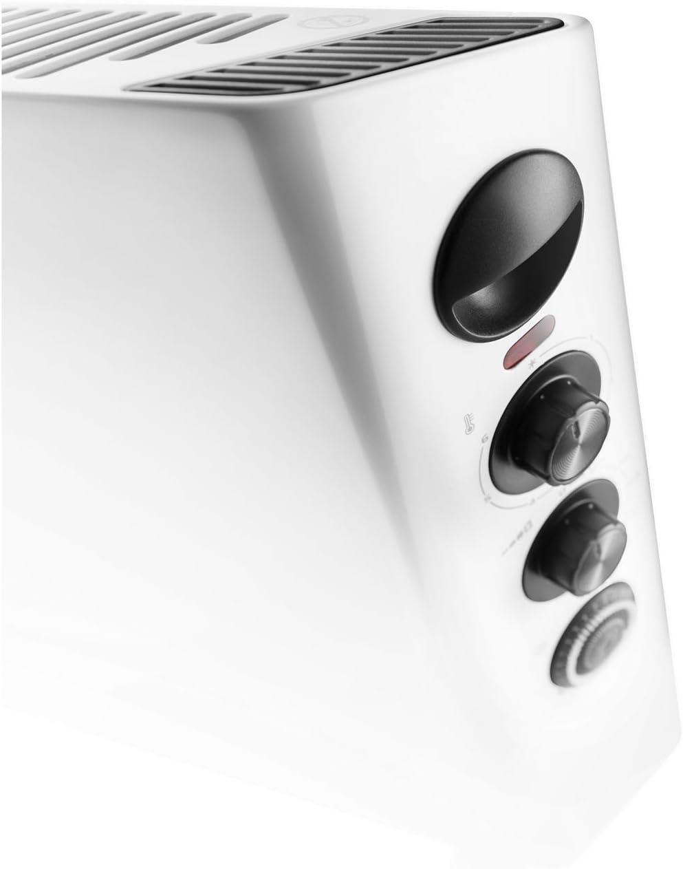 imageDeLonghi Slim Style Convection Panel Heater Full Room Quiet 1500W portable electric heaterFreestandingeasily Wall mounted quick heat distribution Thermostat Timer HSX3315FTS