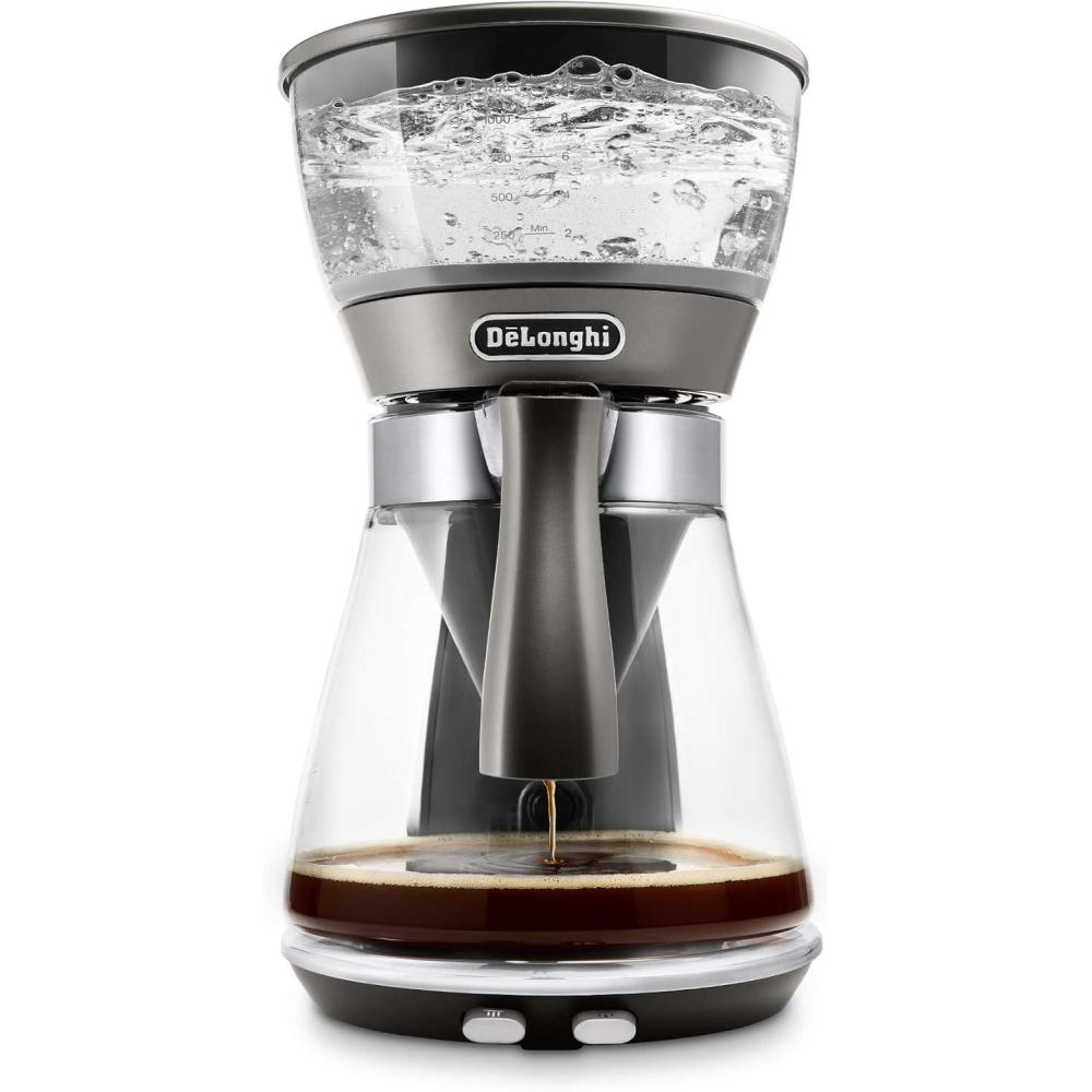 imageDeLonghi 3in1 Specialty Coffee Brewer IcedCoffee Maker Bold Cold Brew Gourmet Pour Over Premium Drip SCA GoldenCup Certified Glass Carafe 8Cup ICM17270