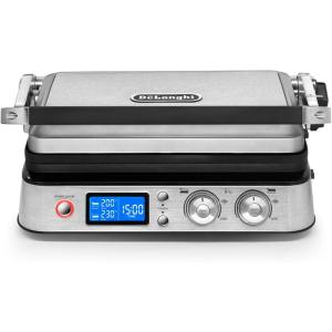 De’Longhi America CGH1020D Livenza All Day Combination Contact Grill and Open Barbecue, Stainless Steel(Griddle and Waffle Maker)