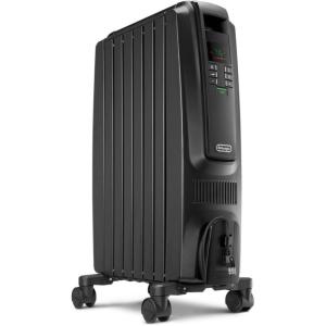 De’Longhi Dragon Digital Oil Filled Radiator Heater, 1500W Electric Space Heater for indoor use, programmable timer, Energy Saving, full room heater with safety features TRD40615E(Black)