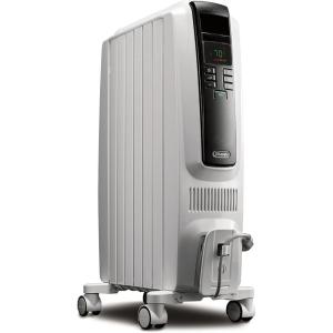 De’Longhi Dragon Digital Oil Filled Radiator Heater, 1500W Electric Space Heater for indoor use, programmable timer, Energy Saving, full room heater with safety features TRD40615E(White)