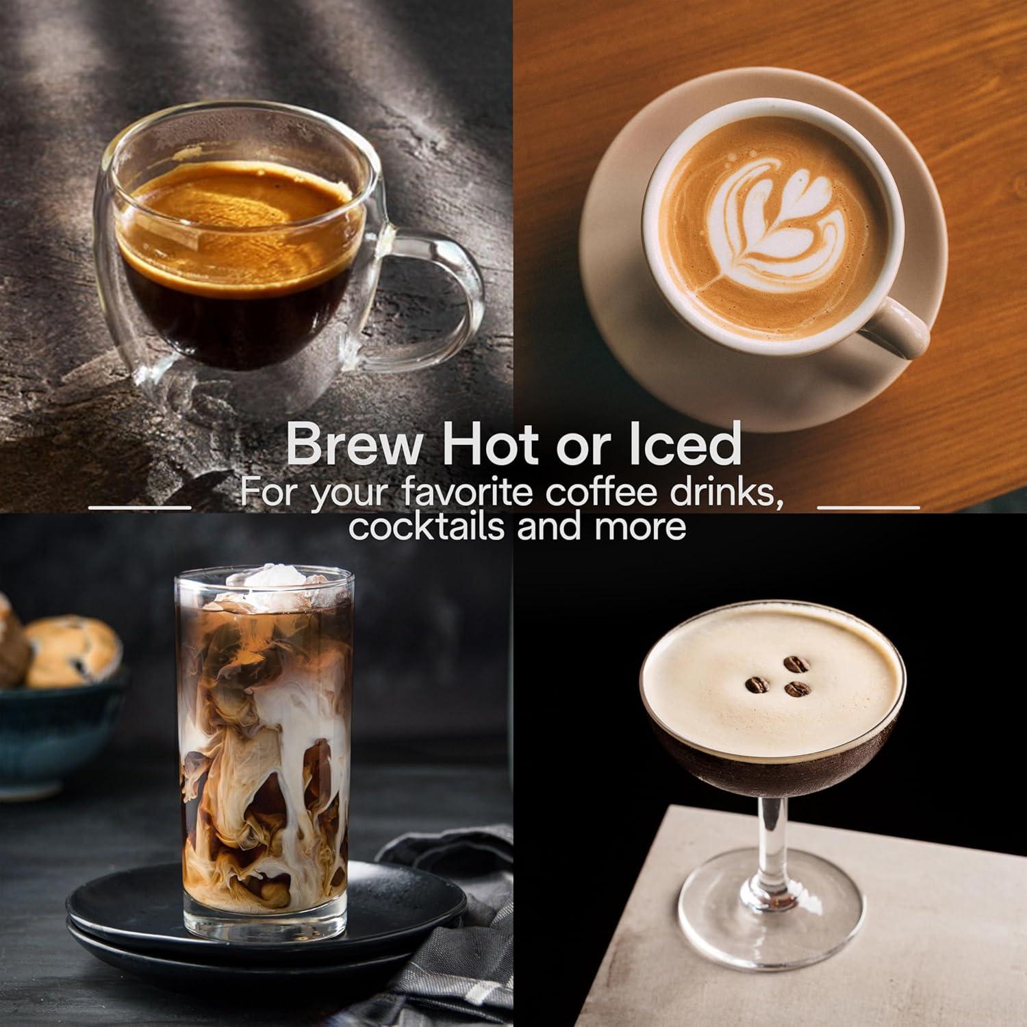 imageDeLonghi Classic Espresso Machine with Milk Frother 15Bar Pump ampamp Temperature Control Barista Coffee Maker Kit for Espresso Latte Cappuccino ampamp IcedAutomatic Milk