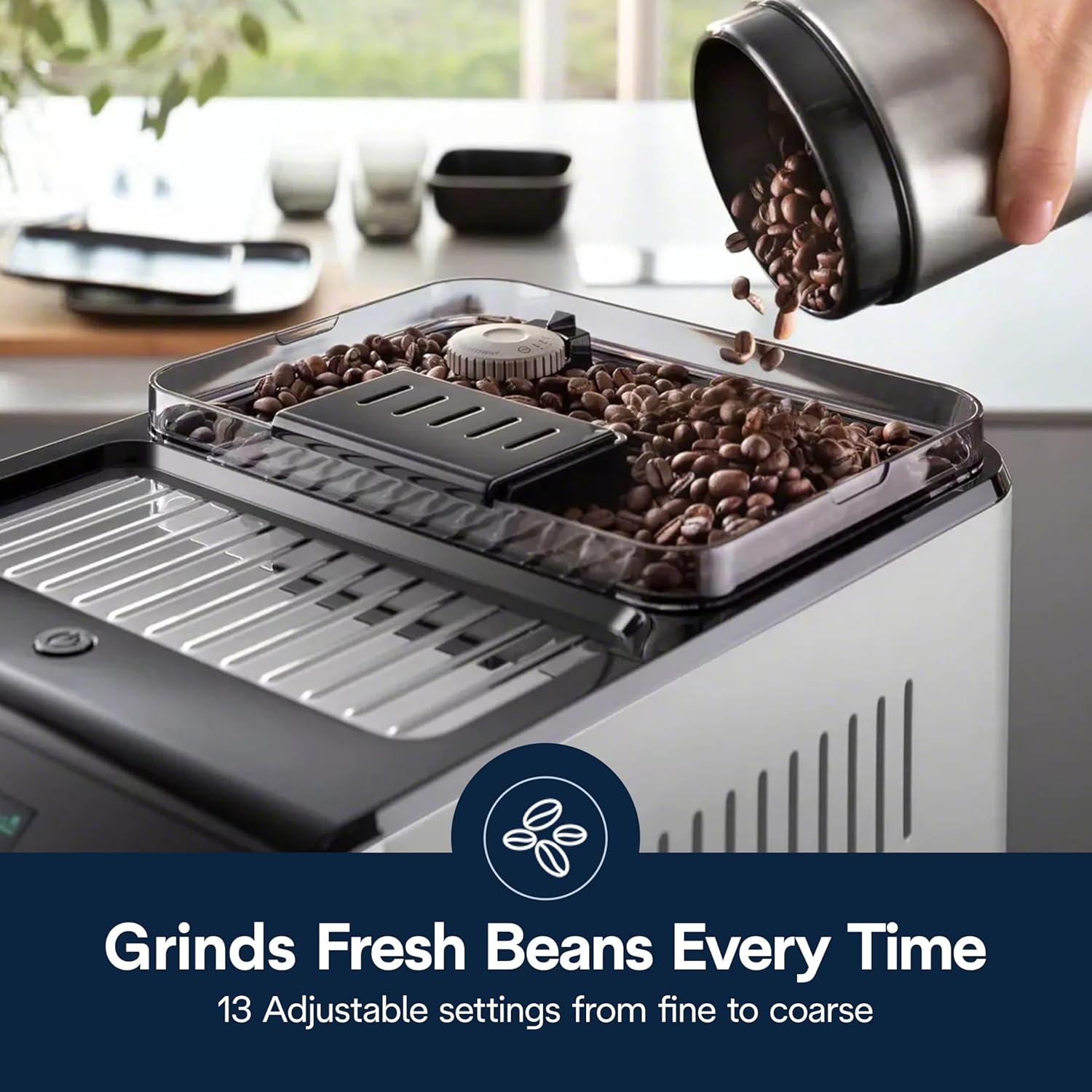 imageDeLonghi Eletta Explore Espresso Machine with Cold Brew Hot ampamp Cold Milk Frother 50 Recipes Built in Grinder User Profiles Smartphone Compatible with Bean Adapt Technology for Ideal Extractionwith Cold Brew