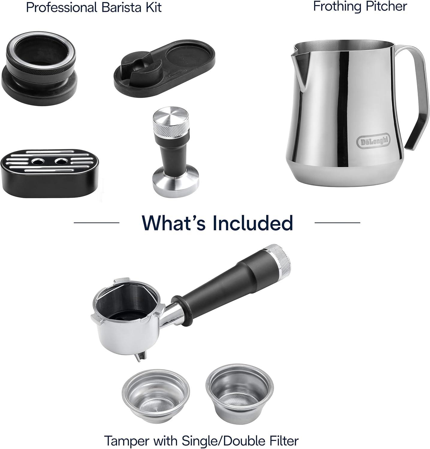 imageDeLonghi La Specialista Maestro Espresso Machine with Grinder Auto ampamp Manual Milk Frother BeantoCup Cold Brew Coffee with Cold Extraction Technology Variable Temp ampamp Tamping Tool 8 Drink PresetsArte Evo