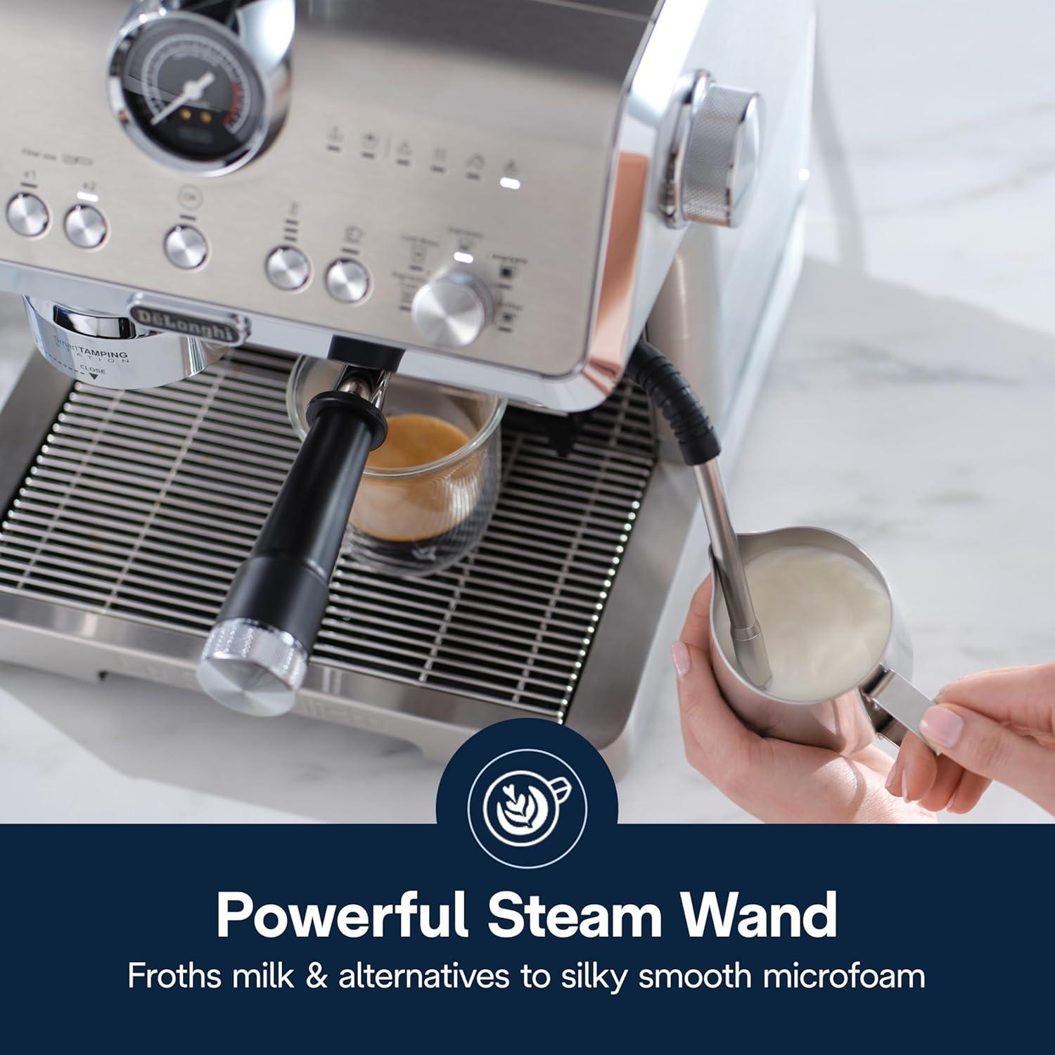 imageDeLonghi La Specialista Maestro Espresso Machine with Grinder Auto ampamp Manual Milk Frother BeantoCup Cold Brew Coffee with Cold Extraction Technology Variable Temp ampamp Tamping Tool 8 Drink PresetsOpera