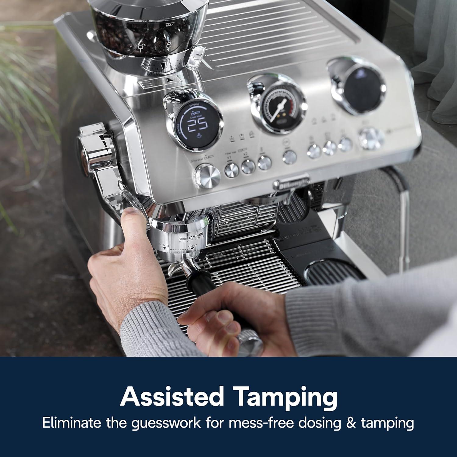 imageDeLonghi La Specialista Maestro Espresso Machine with Grinder Auto ampamp Manual Milk Frother BeantoCup Cold Brew Coffee with Cold Extraction Technology Variable Temp ampamp Tamping Tool 8 Drink PresetsMaestro
