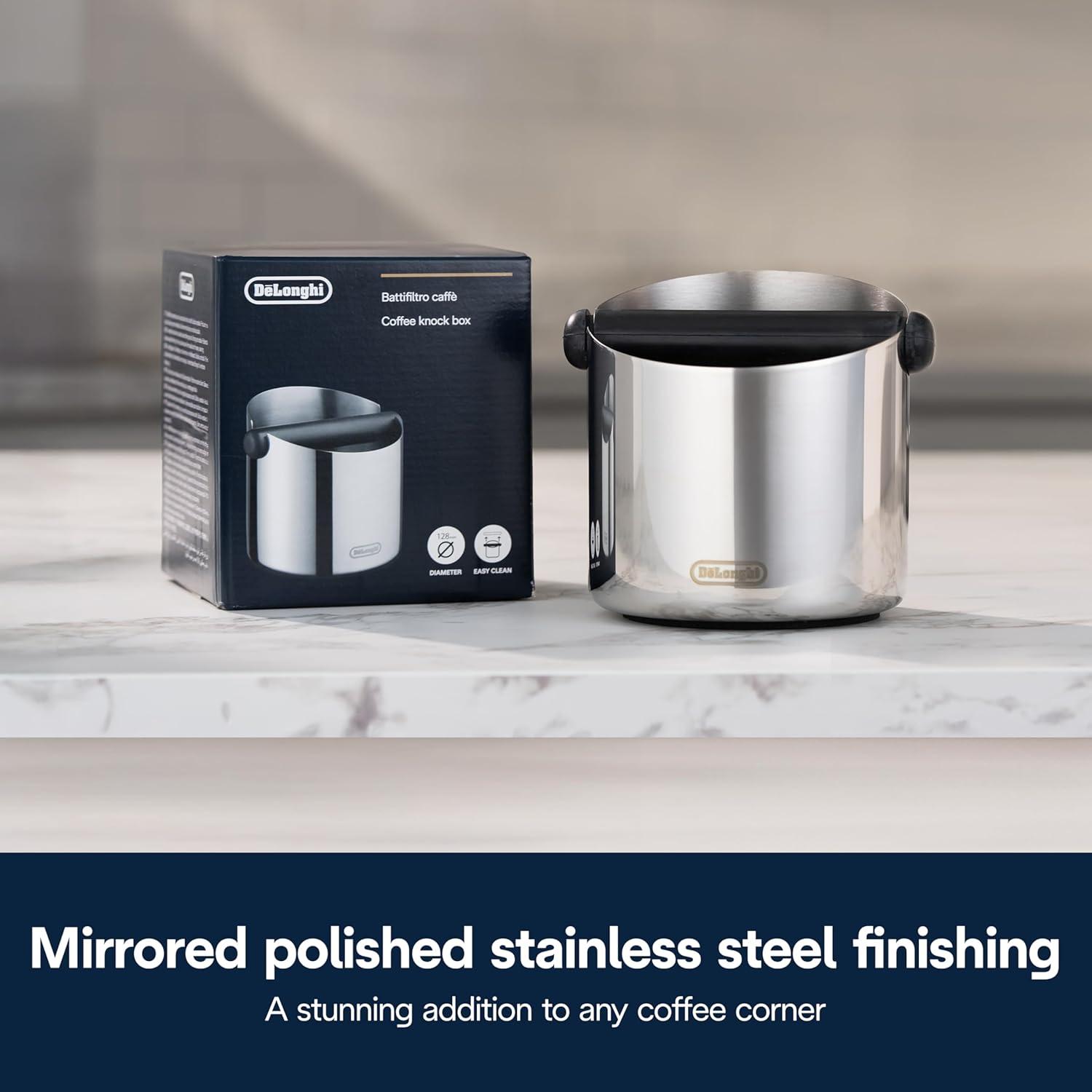 imageDeLonghi Large Easy Clean Knock Box Stainless Steel