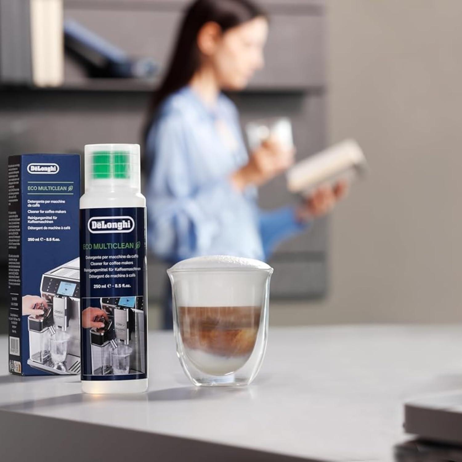 imageDeLonghi Universal Espresso Machine Cleaner for FrotherSteam Wand Removes Milk Residue ampamp Buildup from your Espresso ampamp Cappuccino Maker EcoFriendly 85 oz
