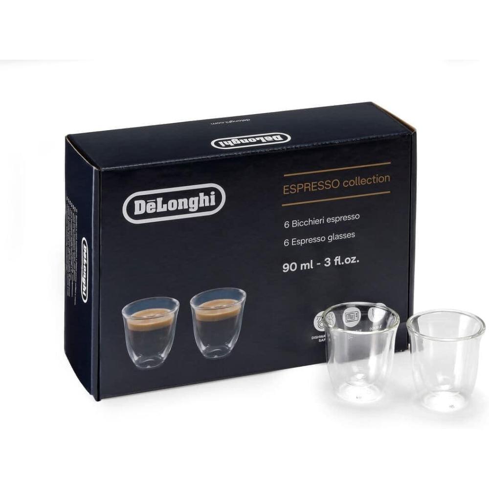 imageDeLonghi America 5513296651 Essential Collection Double Walled Thermo Espresso Glasses Set of 6 Clear5513296651 Essential Espresso Glasses