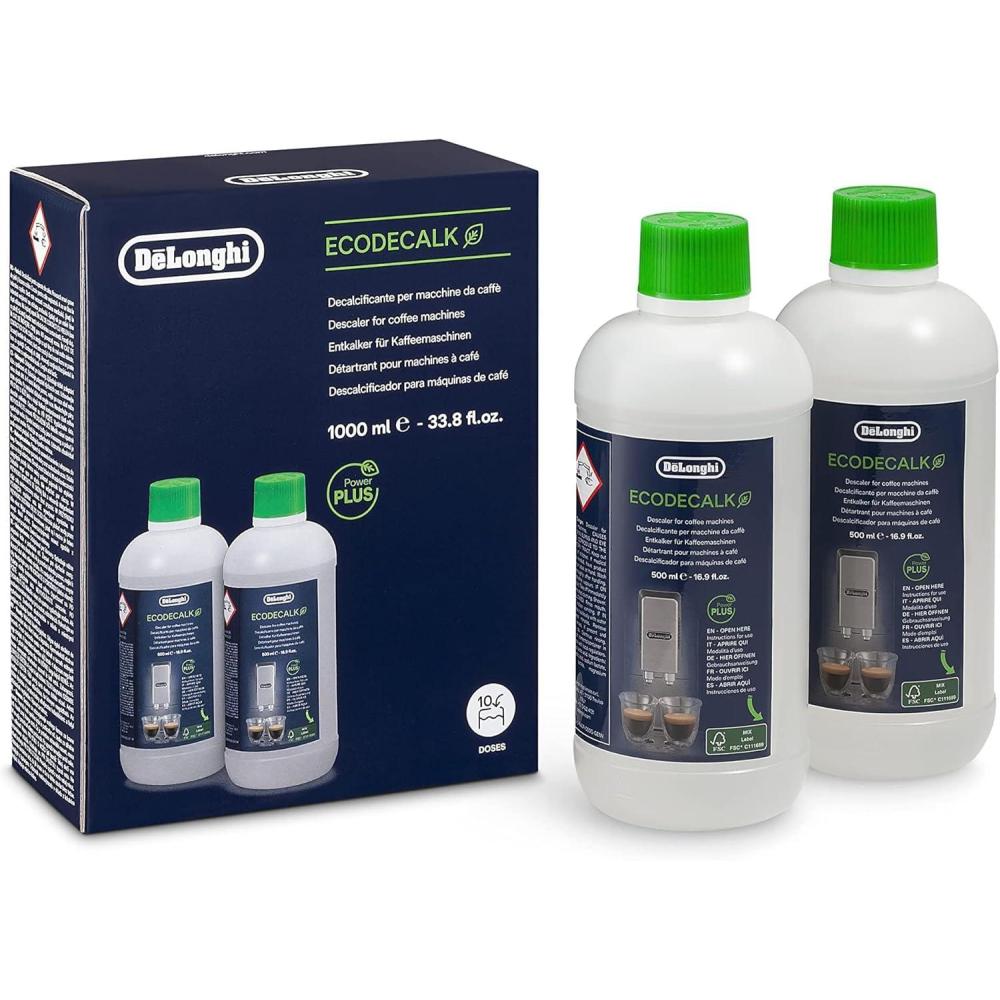 imageDeLonghi EcoDecalk Descaler EcoFriendly Universal Descaling Solution for Coffee ampamp Espresso Machines 1690 oz 5 uses169 Fl Oz Pack of 2