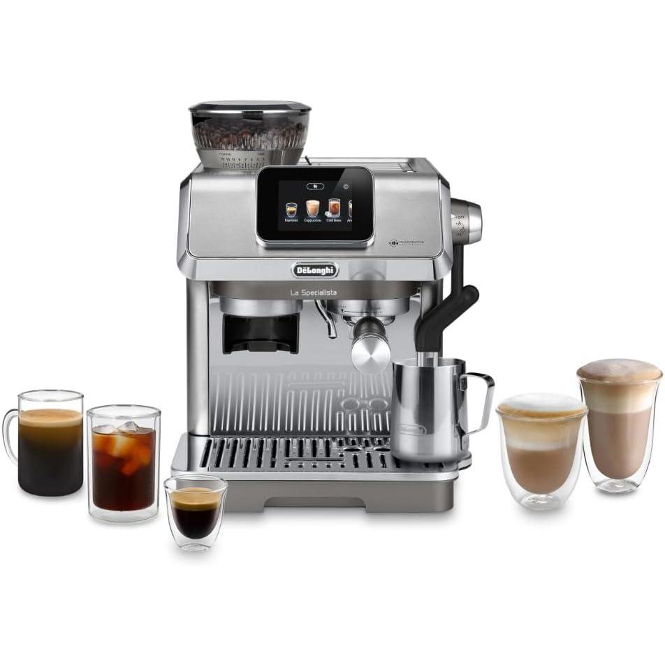 imageDeLonghi La Specialista Touch Espresso Machine with Grinder ampamp Milk Frother Cold Brew ampamp Iced Coffee Maker Burr Grinder 10 Drink Presets Compact Bean to Cup AwardWinning Italian Design