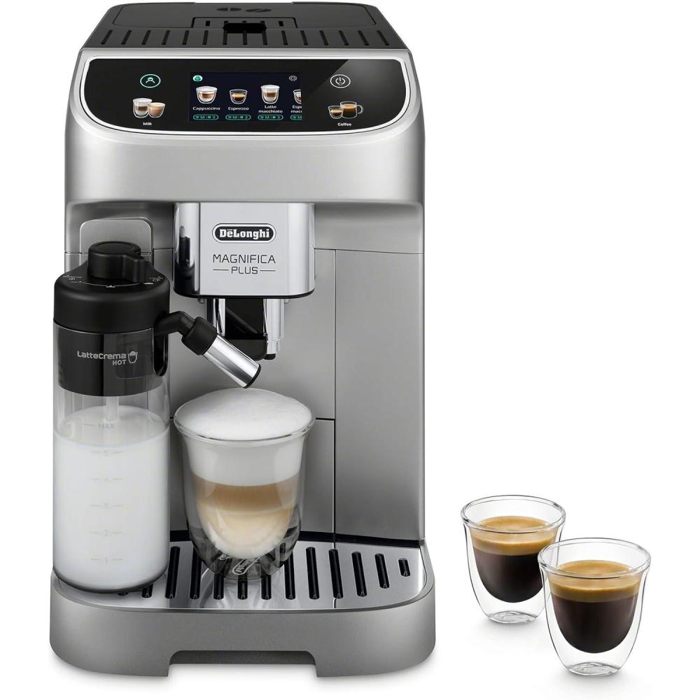 imageDeLonghi Magnifica Evo Automatic Espresso ampamp Coffee Machine with Auto Milk Frother Builtin Grinder ampamp AutoClean Function For Latte Cappuccino Americano Iced Coffee ECAM29084SB SilverPlus Silver