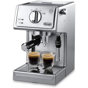 De’Longhi 15-Bar Pump Espresso Machine with Milk Frother & Temperature Control – Compact Home Barista Coffee Maker for Espresso, Latte, Cappuccino & Iced Coffee, Easy to Clean Design(Silver/Stainless Steel)