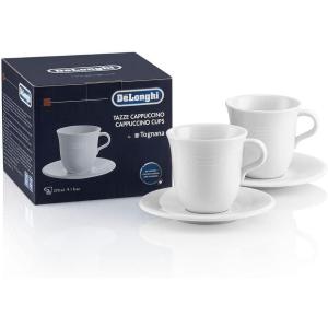 De’Longhi DLSC308 Porcelain Espresso Cup & Saucer, Set of 2,70 ml(Cappuccino)