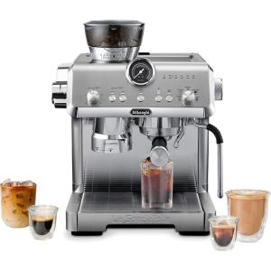 De’Longhi La Specialista Maestro Espresso Machine with Grinder, Auto & Manual Milk Frother – Bean-to-Cup Cold Brew Coffee with Cold Extraction Technology, Variable Temp & Tamping Tool, 8 Drink Presets(-Opera)