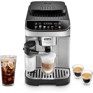 De’Longhi Magnifica Evo Automatic Espresso & Coffee Machine with Auto Milk Frother, Built-in Grinder & Auto-Clean Function – For Latte, Cappuccino, Americano, Iced Coffee, ECAM29084SB , Silver(Evo Silver)