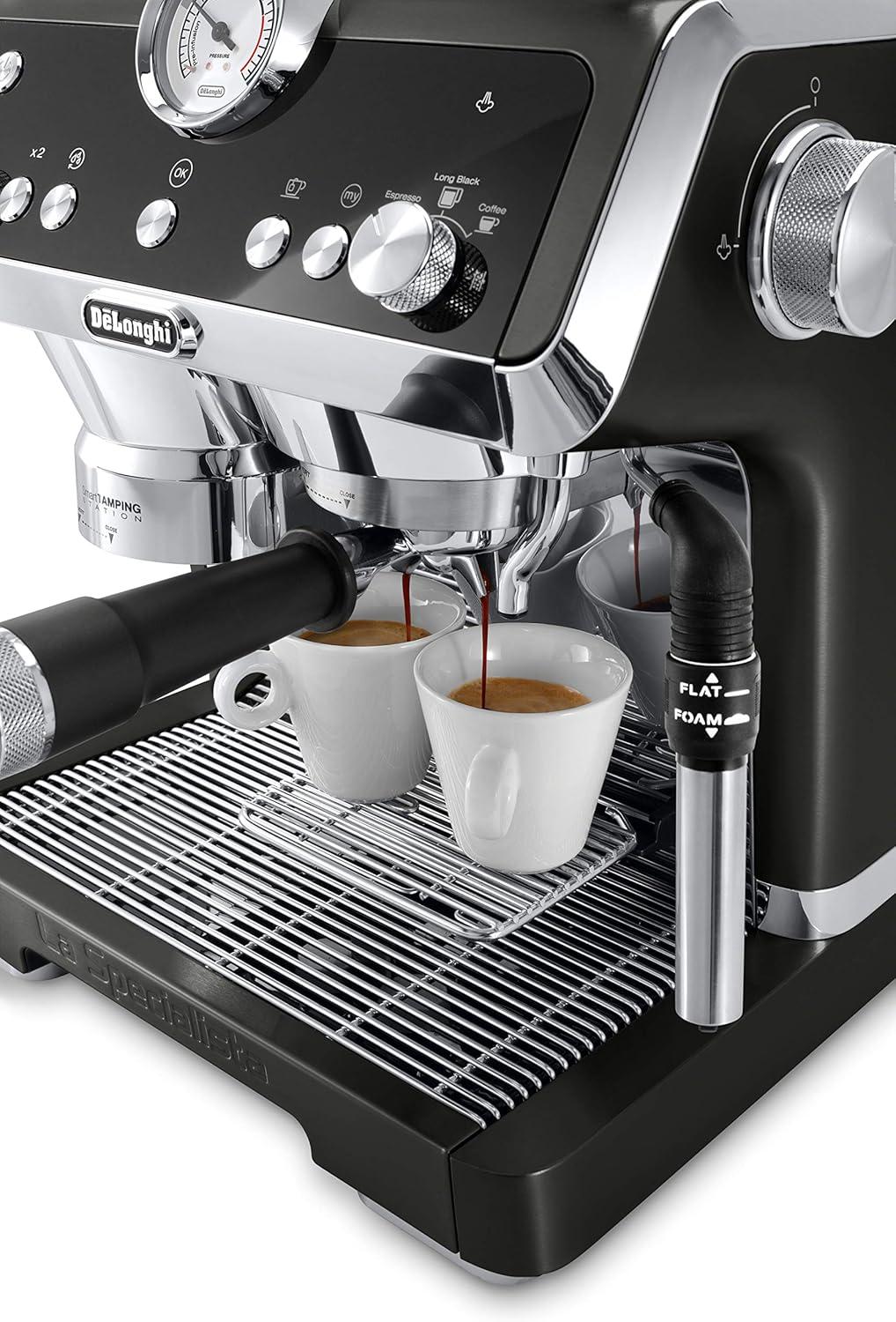 imageDeLonghi La Specialista Espresso Machine with Sensor Grinder Dual Heating System Advanced Latte System ampamp Hot Water Spout for Americano Coffee or Tea Stainless Steel EC9335M 13 litersBlack