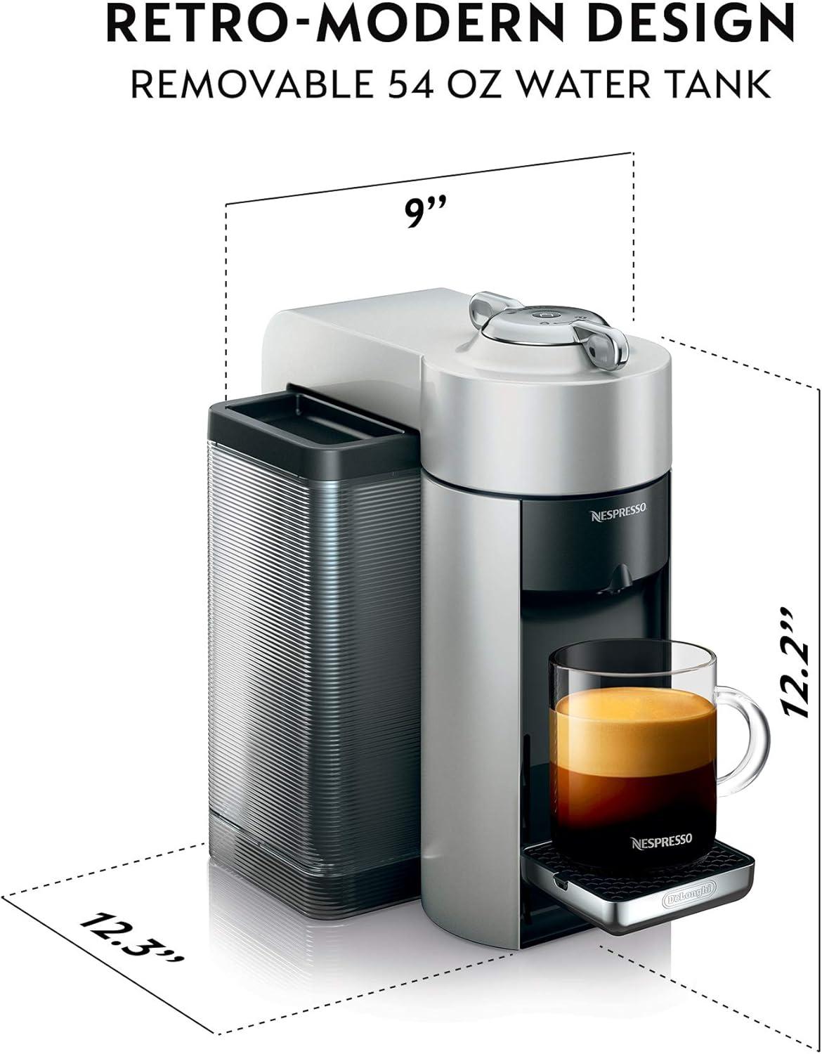imageNespresso Vertuo Coffee and Espresso Machine by DeLonghi 1597 milliliters Silver