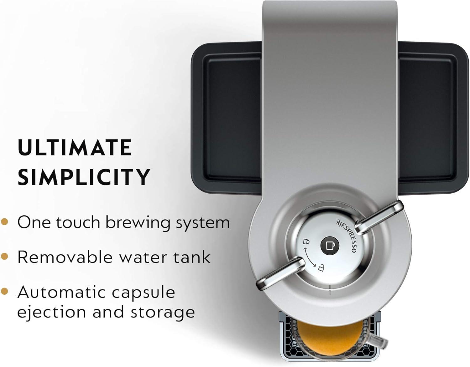 imageNespresso Vertuo Coffee and Espresso Machine by DeLonghi 1597 milliliters Silver
