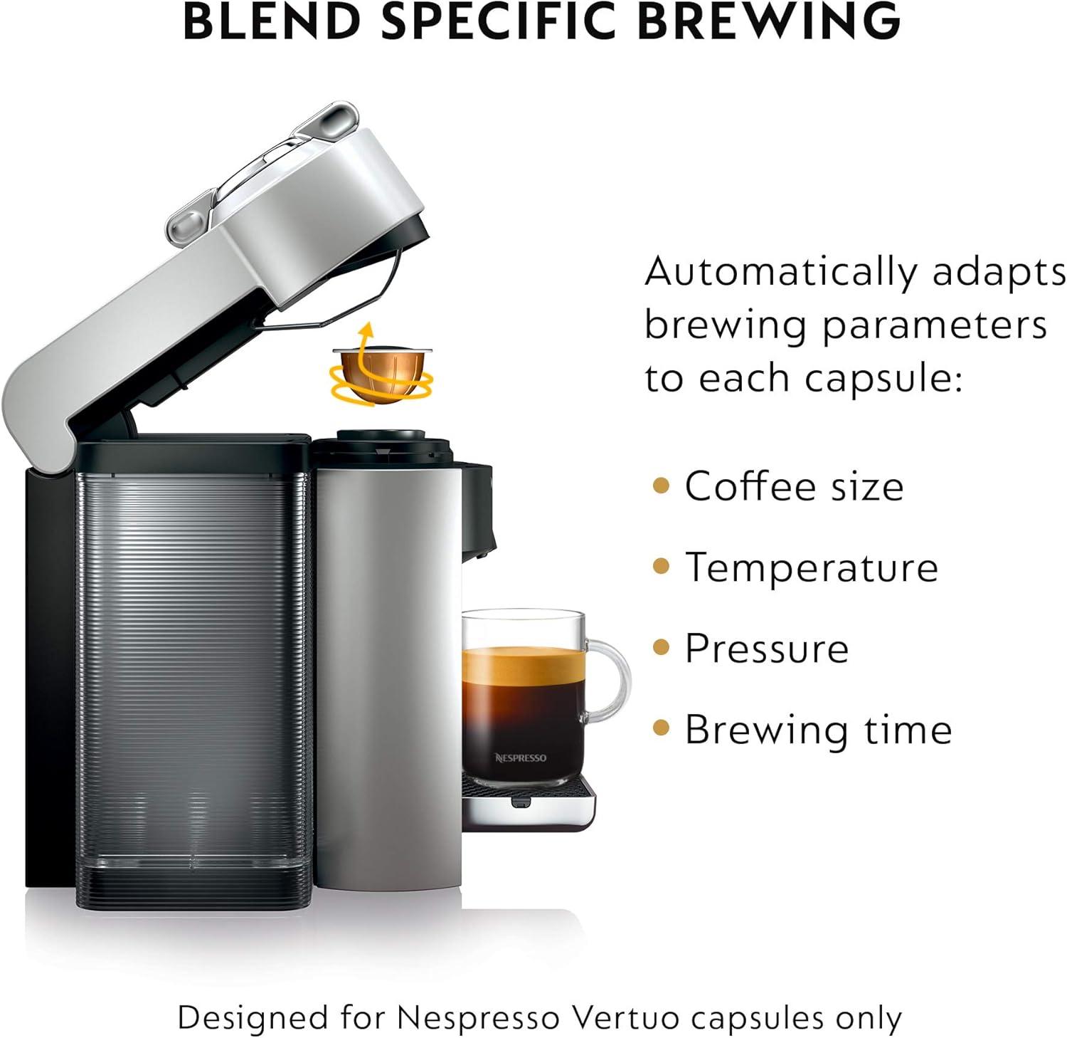 imageNespresso Vertuo Coffee and Espresso Machine by DeLonghi 1597 milliliters Silver