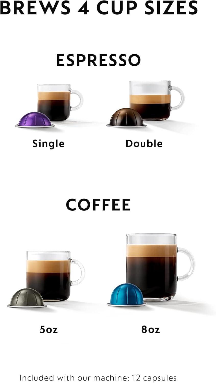 imageNespresso Vertuo Coffee and Espresso Machine by DeLonghi 1597 milliliters Silver